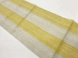 羅変わり織縞模様織出し名古屋帯